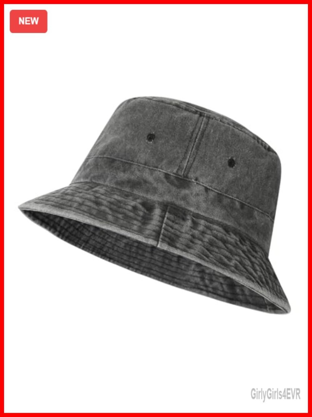 Oversized XX-Large Bucket Hat, Washed Denim Cotton, UV UPF 50+ Sun Protection
